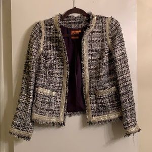Tory Burch cropped tweed blazer